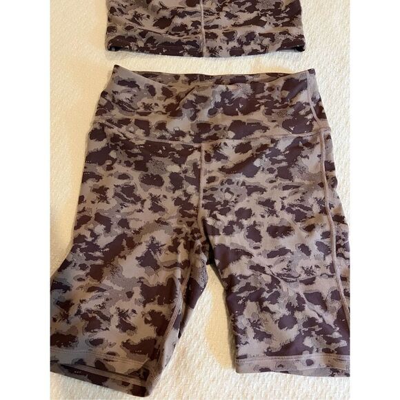 New Mono B tie dye purple mauve exercise set sports bra and shorts - Picture 2 of 11